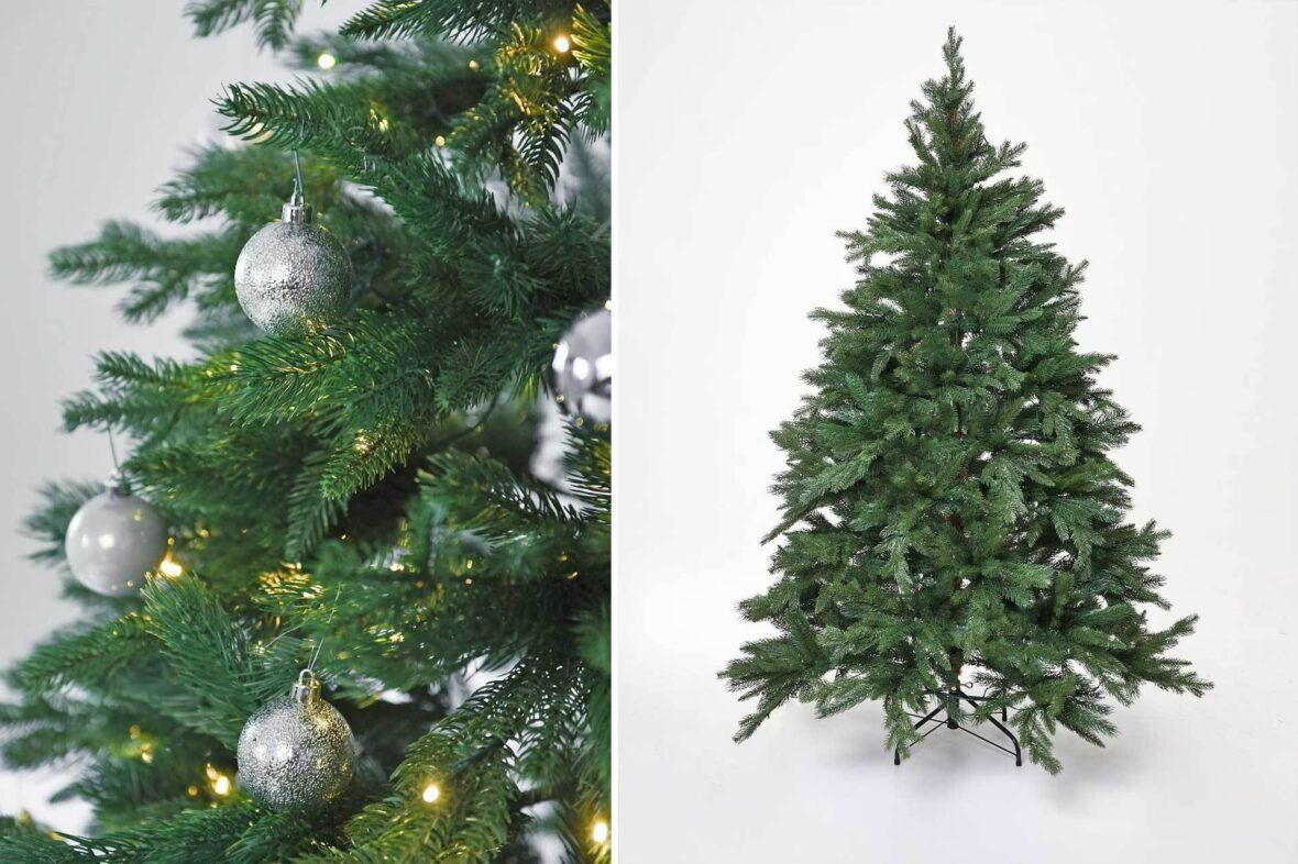 Künstlicher Weihnachtsbaum: Led-Nordmanntannen In Natürlicher Optik |  Vivanno