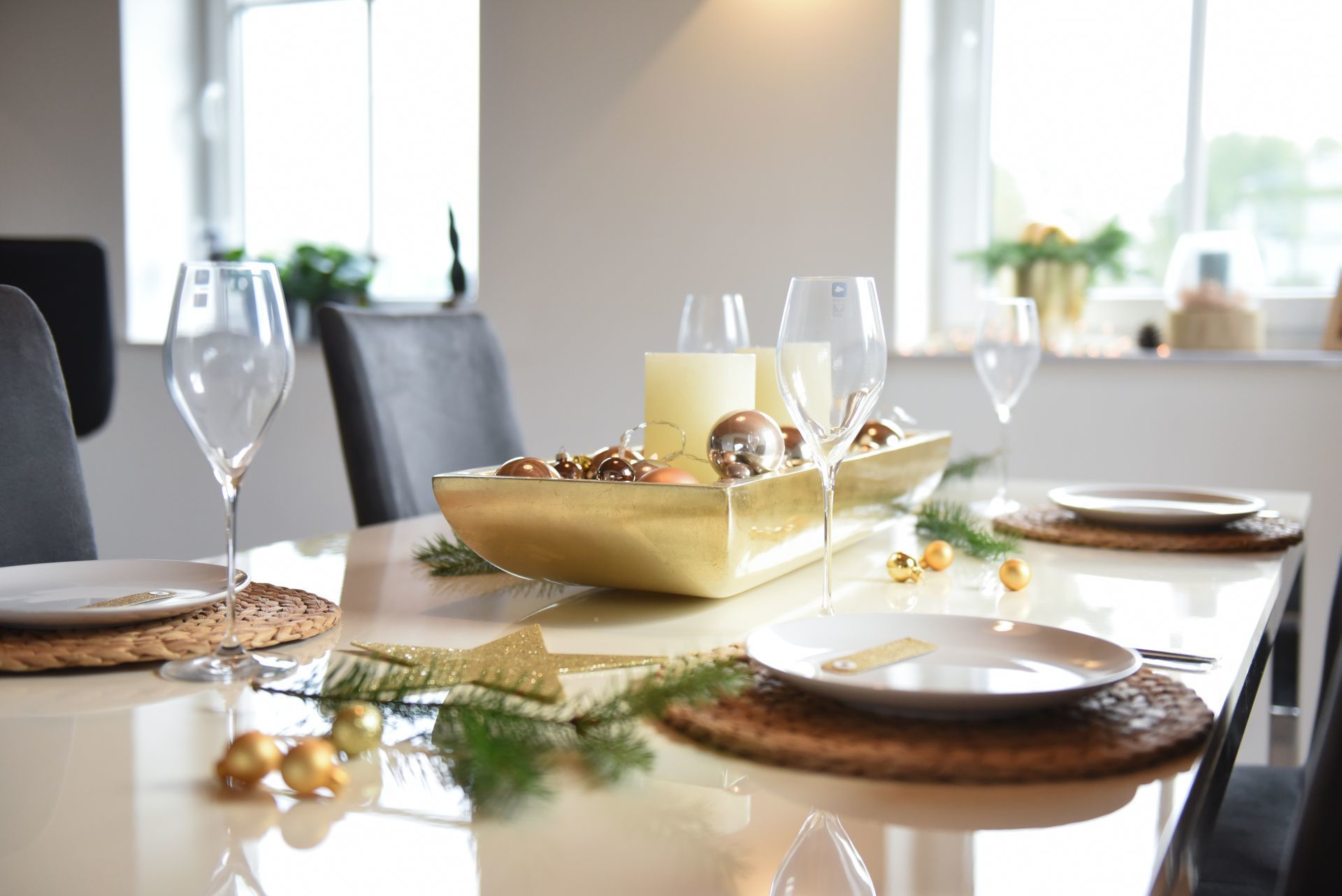 Weihnachts-Einmachglas-Dekoration – Set Mit 3 Gläsern & Holztablett (rot, Bauernhaus-Stil)