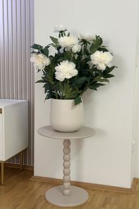 Kunstpflanze Pfingstrose Paeonia im cremefarbenen Dekotopf PEONY creme