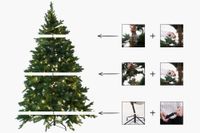 Künstlicher Premium Weihnachtsbaum Nordmanntanne LED, 270 cm hoch