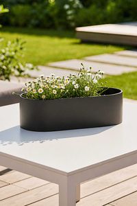 Pflanzschale Dekoschale Fiberglas SOLENA Anthrazit