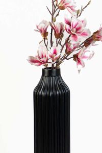 Bodenvase Fiberglas VERTO Schwarz Matt 