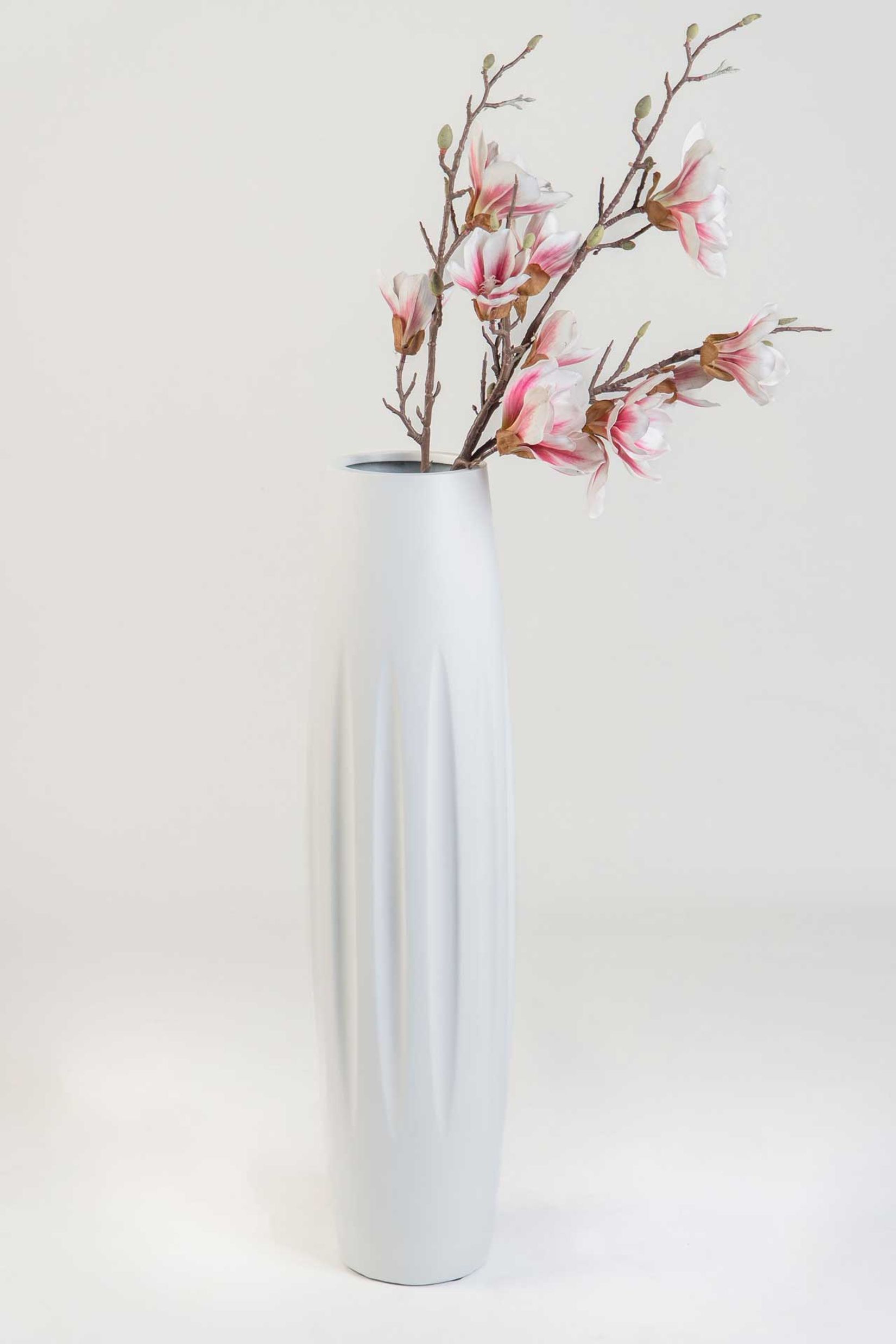 Bodenvase Fiberglas VERTIGA Weiß Matt 