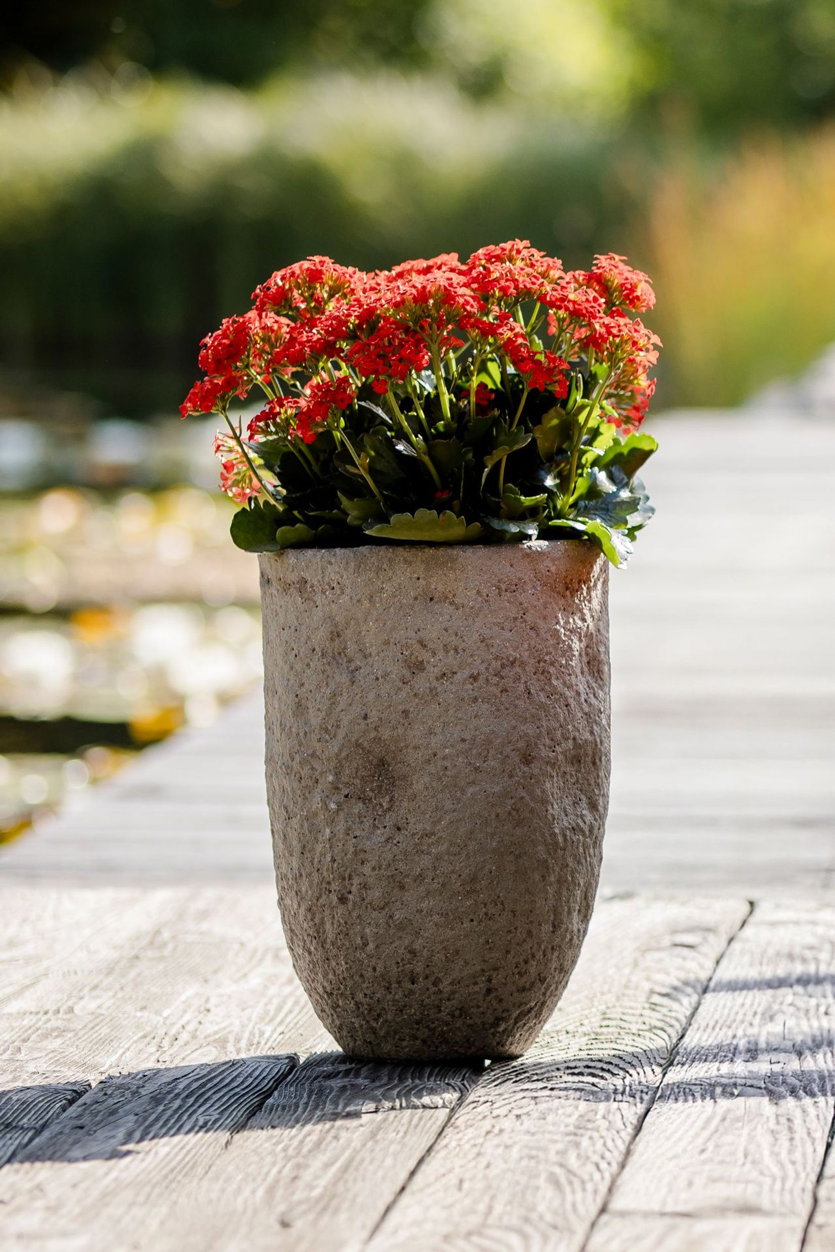 Pflanzkübel Blumentopf Fiberzement BILLOW Erdgrau