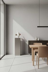 Podest Säule Edelstahl, Gebürstet