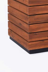 Pflanzkübel Blumenkübel Holz Akazie "Block" Würfel, Braun