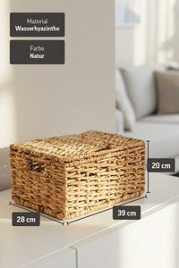 Korb Regalkorb SECCHIO Wasserhyazinthe Natur