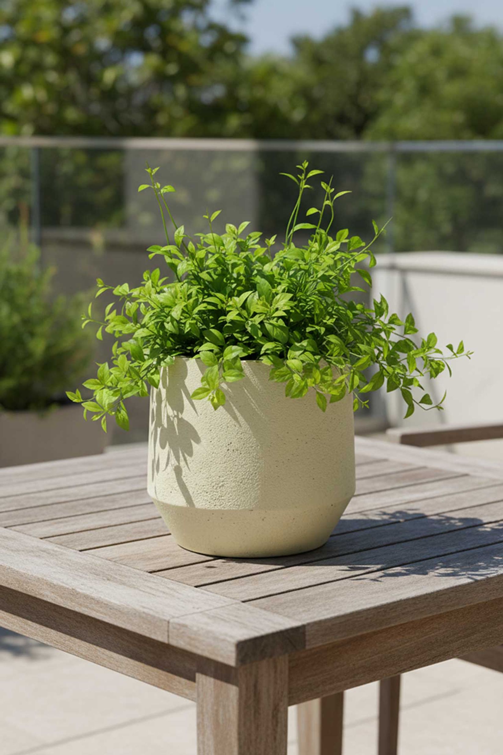 Blumentopf Pflanztopf Fiberglas NEXORA Vesuvcreme