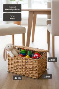 Korb Regalkorb SECCHIO Wasserhyazinthe Natur