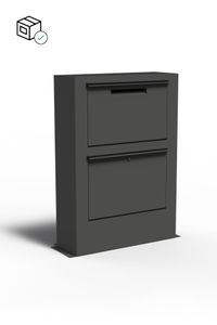 Standbriefkasten Paketkasten Design Postbox Aluminium Schwarzgrau PARC