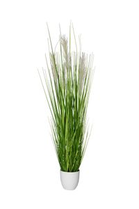 Kunstgras Kunstpflanze Pampasgras künstlich im weißen Topf PAMPAS