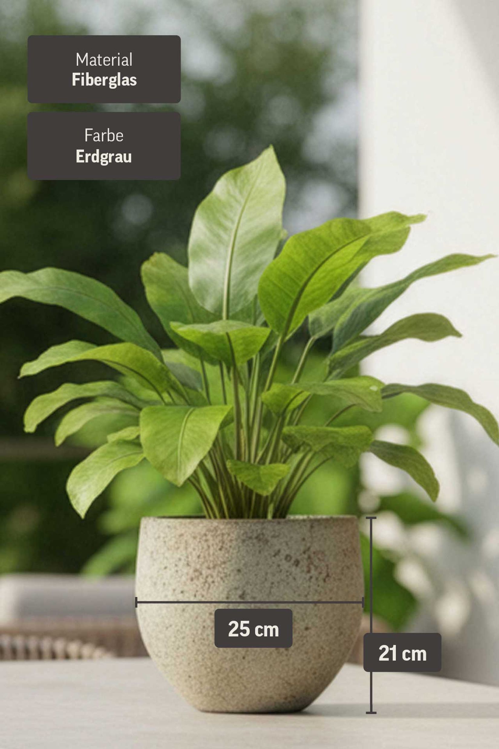 Pflanzkübel Blumentopf Fiberzement RAFIOT Erdgrau Pflanzkübel Blumentopf Fiberzement RAFIOT Erdgrau