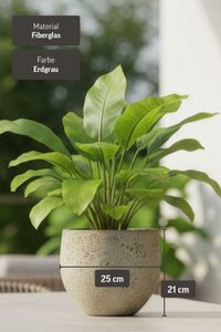 Pflanzkübel Blumentopf Fiberzement RAFIOT Erdgrau Pflanzkübel Blumentopf Fiberzement RAFIOT Erdgrau