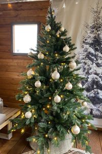 Weihnachtskugeln Weihnachtsbaumkugeln Glas Eislack Eis ICY Champagner