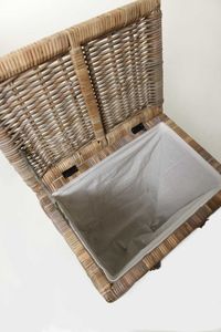 Wäschekorb CESTO Rattan 50x35x66 cm Grau Wäschekorb CESTO Rattan 50x35x66 cm Grau