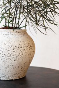 Blumentopf FUGU Fiberzement 37x33 cm Beige