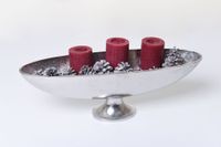 Dekoschale Schale Tischdeko Metall Aluminium SAMBA Silber