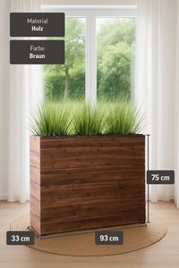 Pflanzkübel Raumteiler Holz ELEMENTO mit Einsatz
