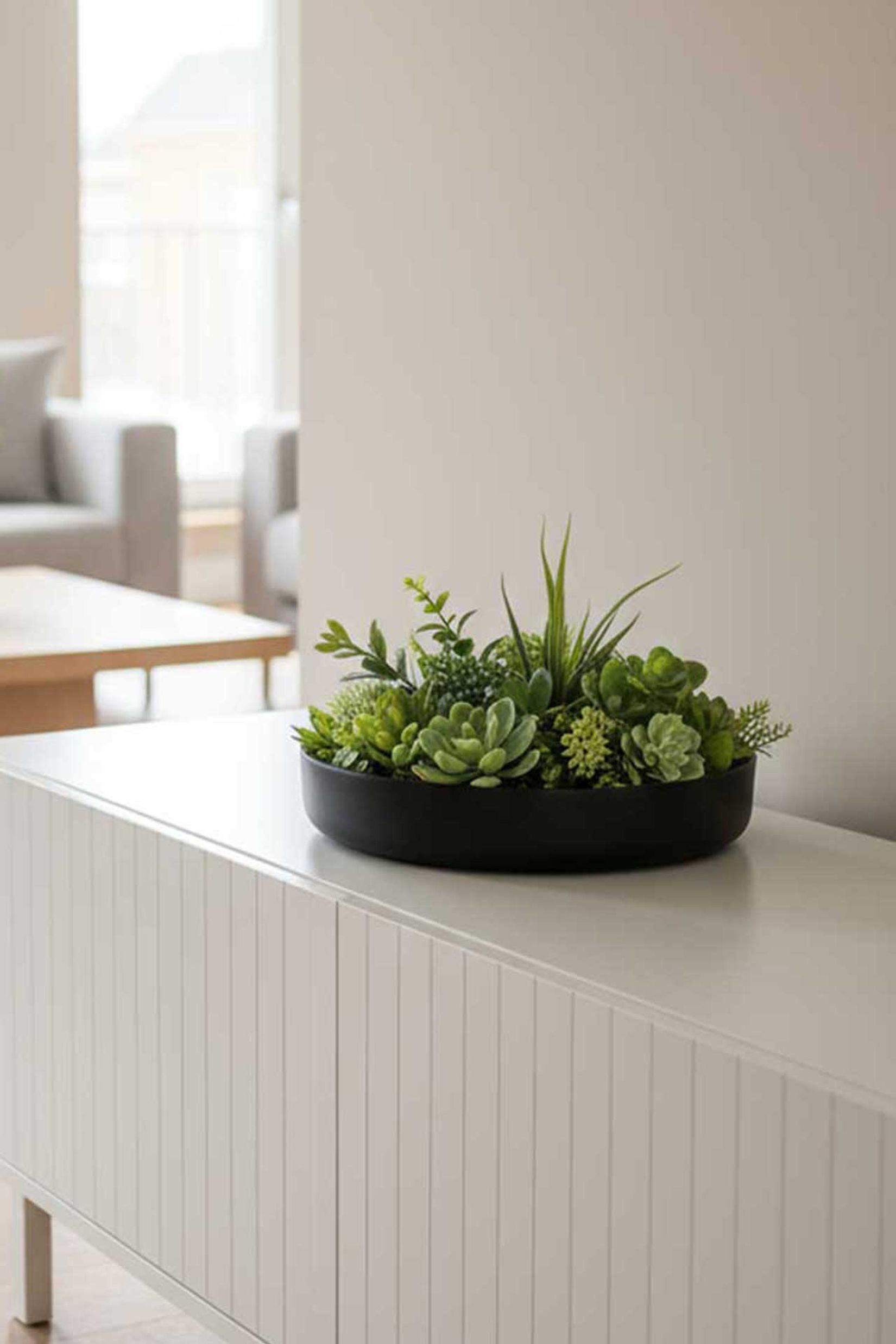 Pflanzschale Dekoschale Fiberglas ORYVEN Anthrazit