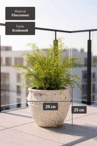 Blumentopf KALDERO Fiberzement 29x25 cm Beige