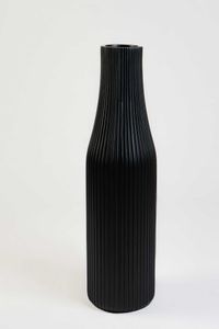 Bodenvase Fiberglas VERTIGO Schwarz Matt 