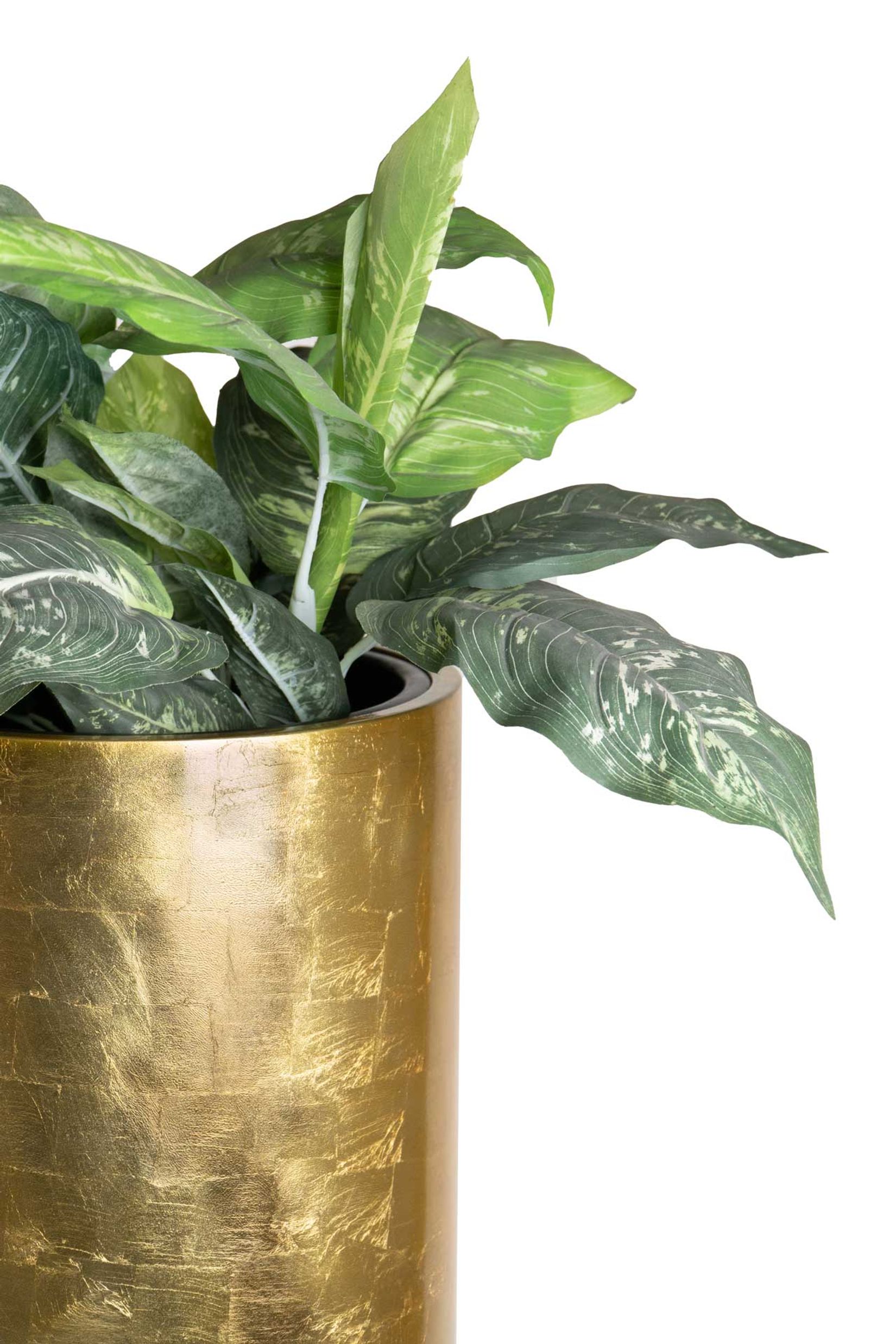 Pflanzgefäß Bodenvase SOLERIO Fiberglas Gold Hochglanz Pflanzgefäß Bodenvase SOLERIO Fiberglas Gold Hochglanz