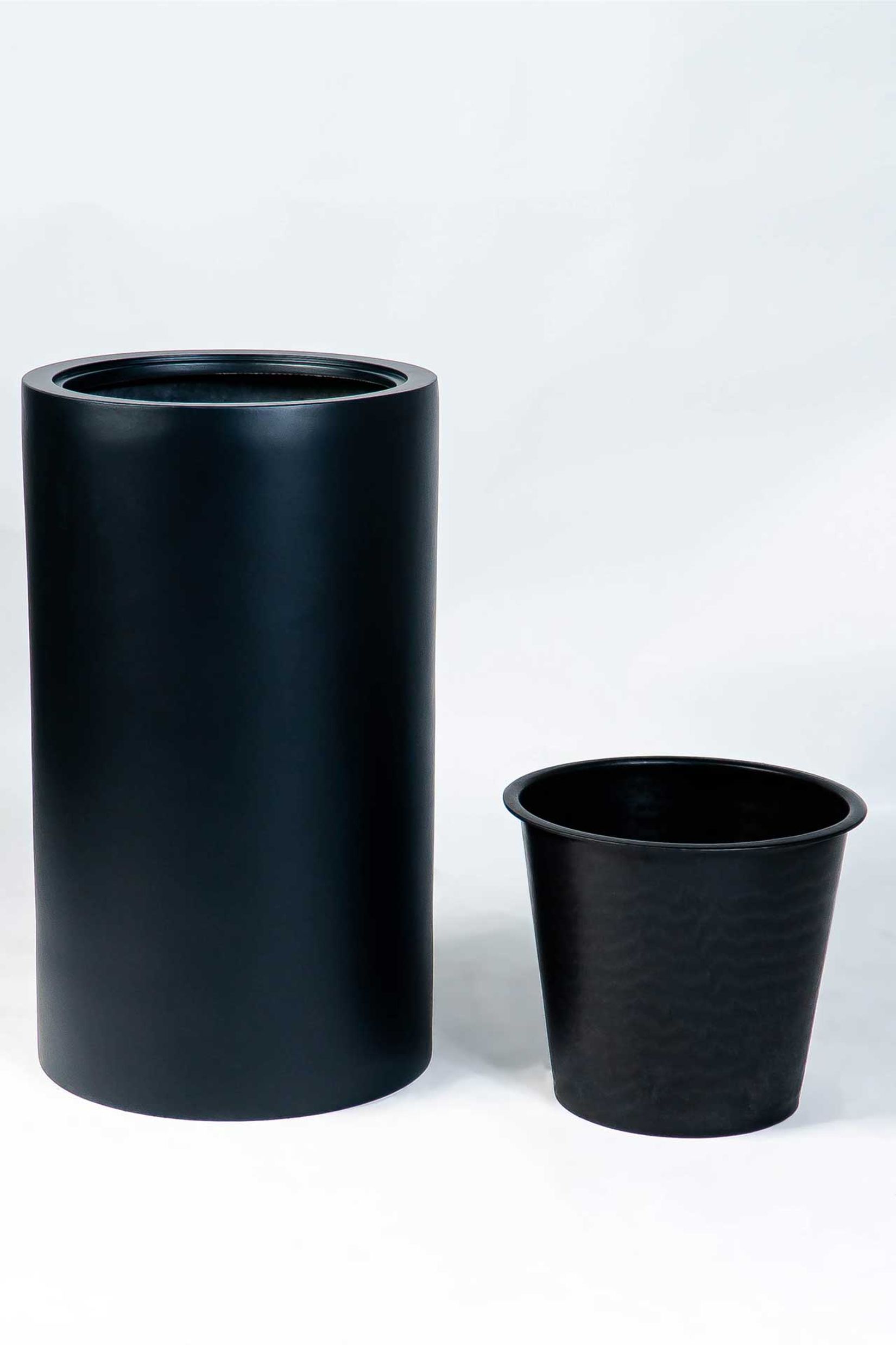 Pflanztopf Pflanzkübel Fiberglas ESTRA anthrazit