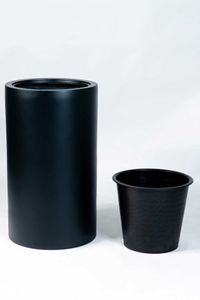 Pflanztopf Pflanzkübel Fiberglas ESTRA anthrazit