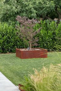 Pflanzkübel Hochbeet eckig Cortenstahl ECO Rostbraun