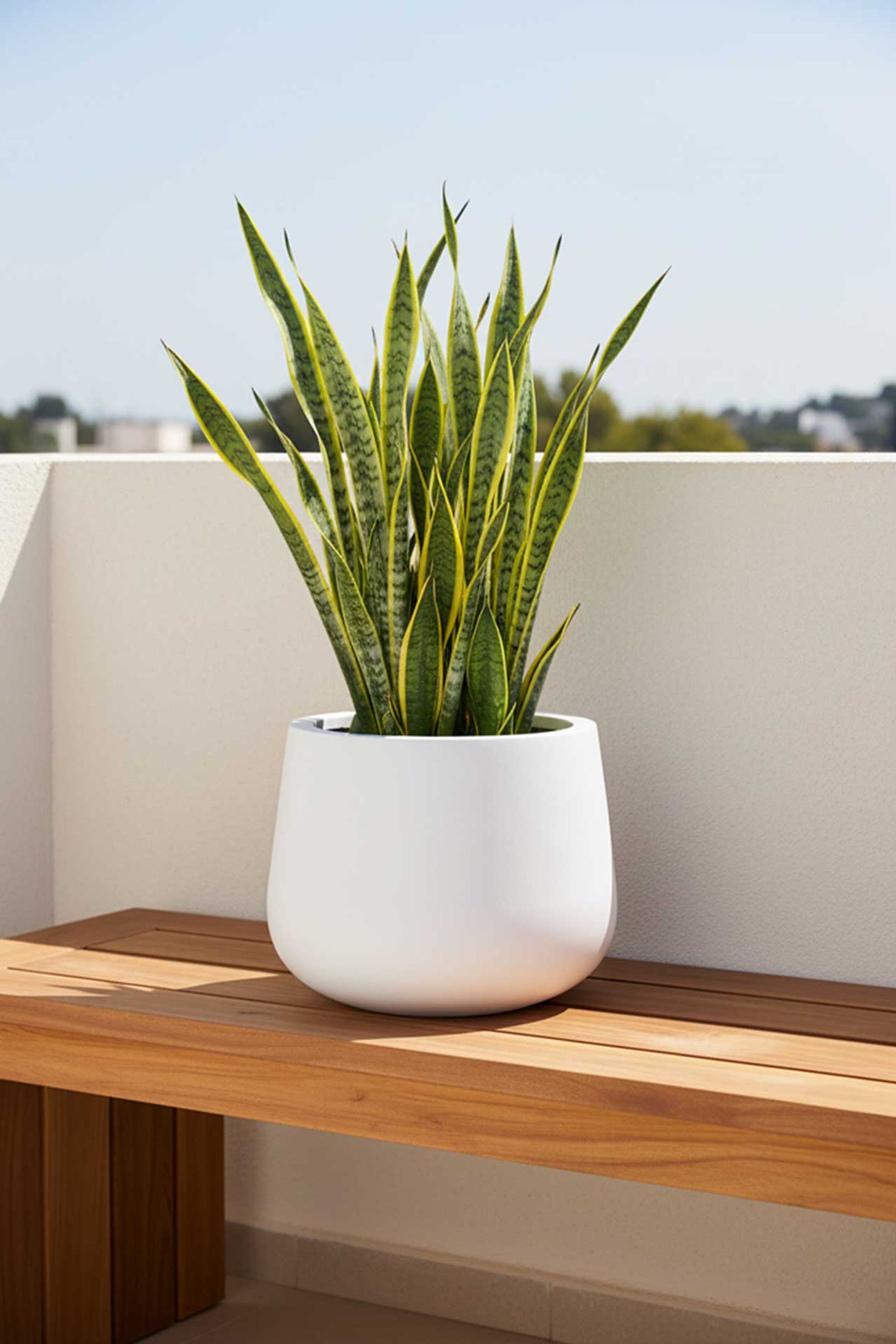 Blumentopf Pflanztopf Fiberglas GIRAR Weiß Matt