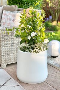 Pflanzkübel Blumentopf rund VEKRA Weiß Matt