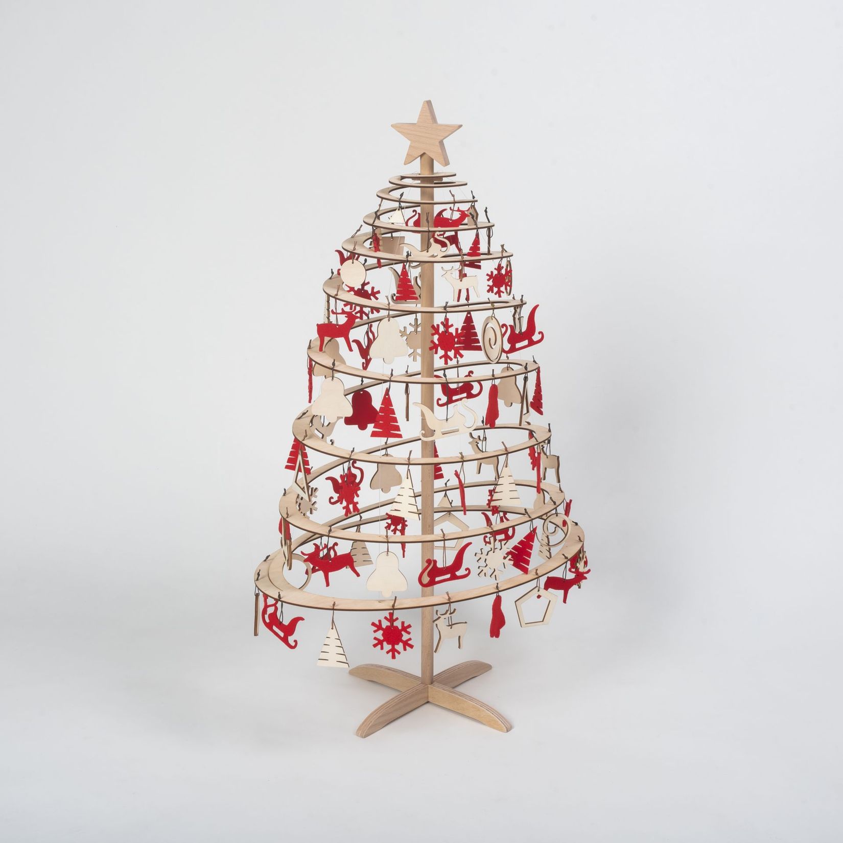 Weihnachtsbaum Tannenbaum modern Holz SPIRA SMALL OVAL