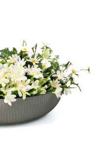 Pflanzschale Blumenschale Fiberglas PLANA Skandigrau