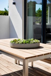 Pflanzschale Dekoschale Fiberglas ORYVEN Beton-Design Grau