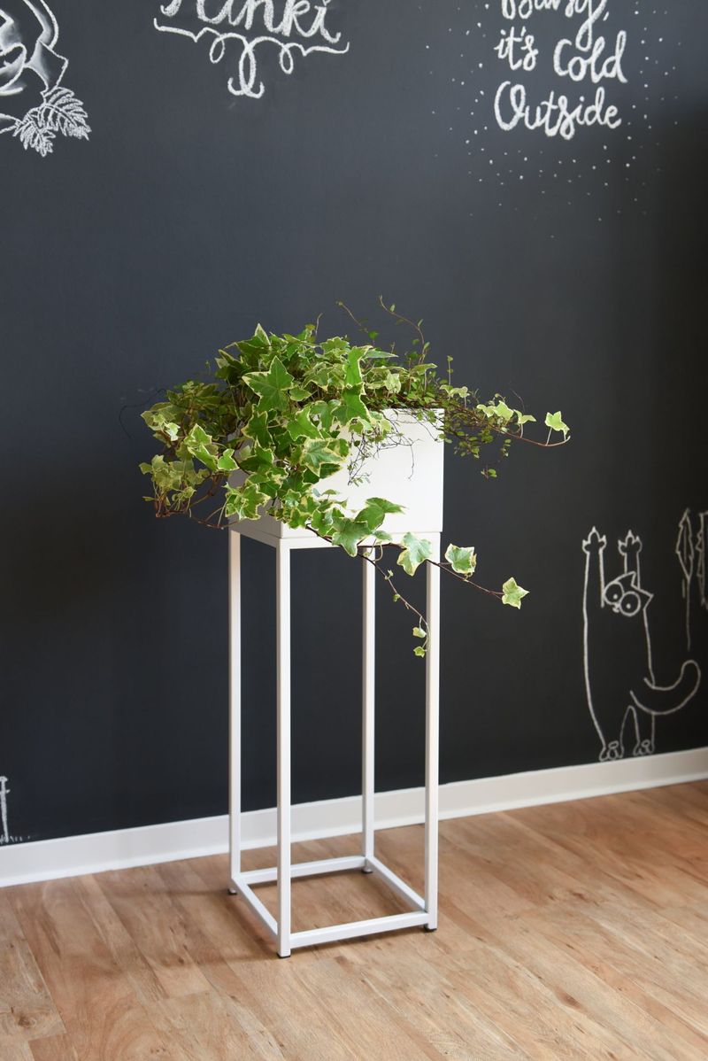 Blumentopf auf Ständer, mit Beinen ELEVATE SQUARE - Weiß Matt | 100771082525
