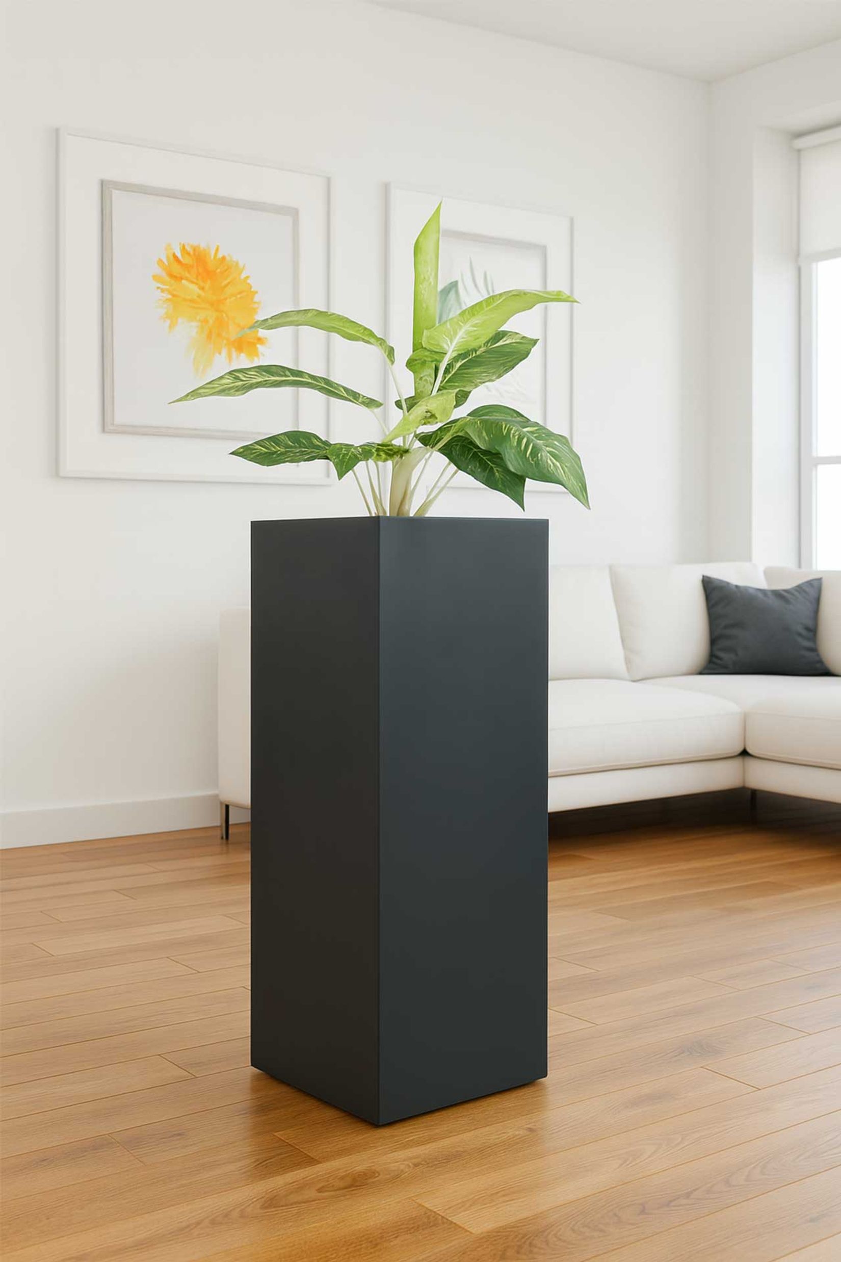 Pflanzkübel Blumenkübel MDF BLOCK Säule anthrazit