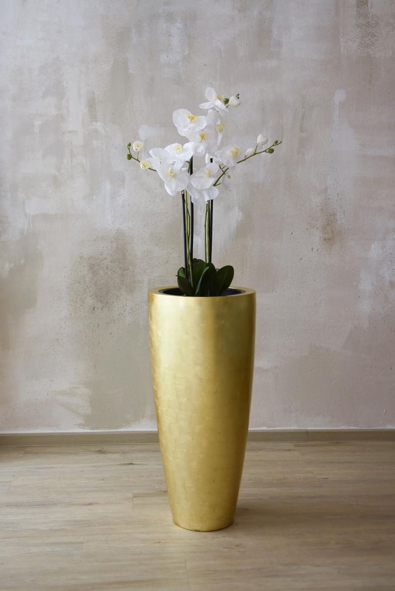 Kunstpflanze künstliche Orchidee im Erdballen Kunststoff ORCHIDELIS | 50x87 cm | 6049215575