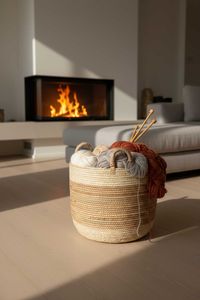 Korb DORMANTE Maisblatt Natur