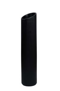 Windlichtsäule CANDRA Fiberglas 22x111 cm Schwarz