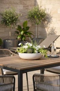 Pflanzschale Blumenschale Fiberglas PLANA creme