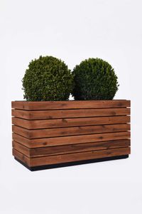 Pflanzkübel Pflanztrog Holz Akazie "Maxi", Braun