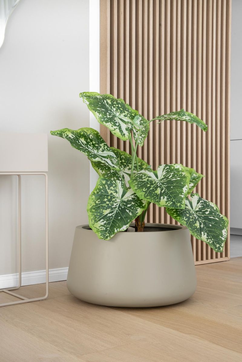 Pflanzkübel Fiberglas Gordo Rund Schlammfarben | VIVANNO | 45x29 cm | 22717034528