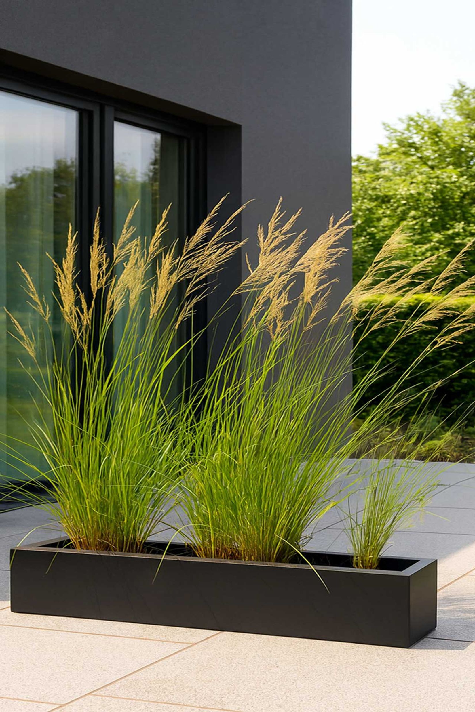 Blumenkasten Fensterbankkasten Fiberglas "Flobo", Anthrazit