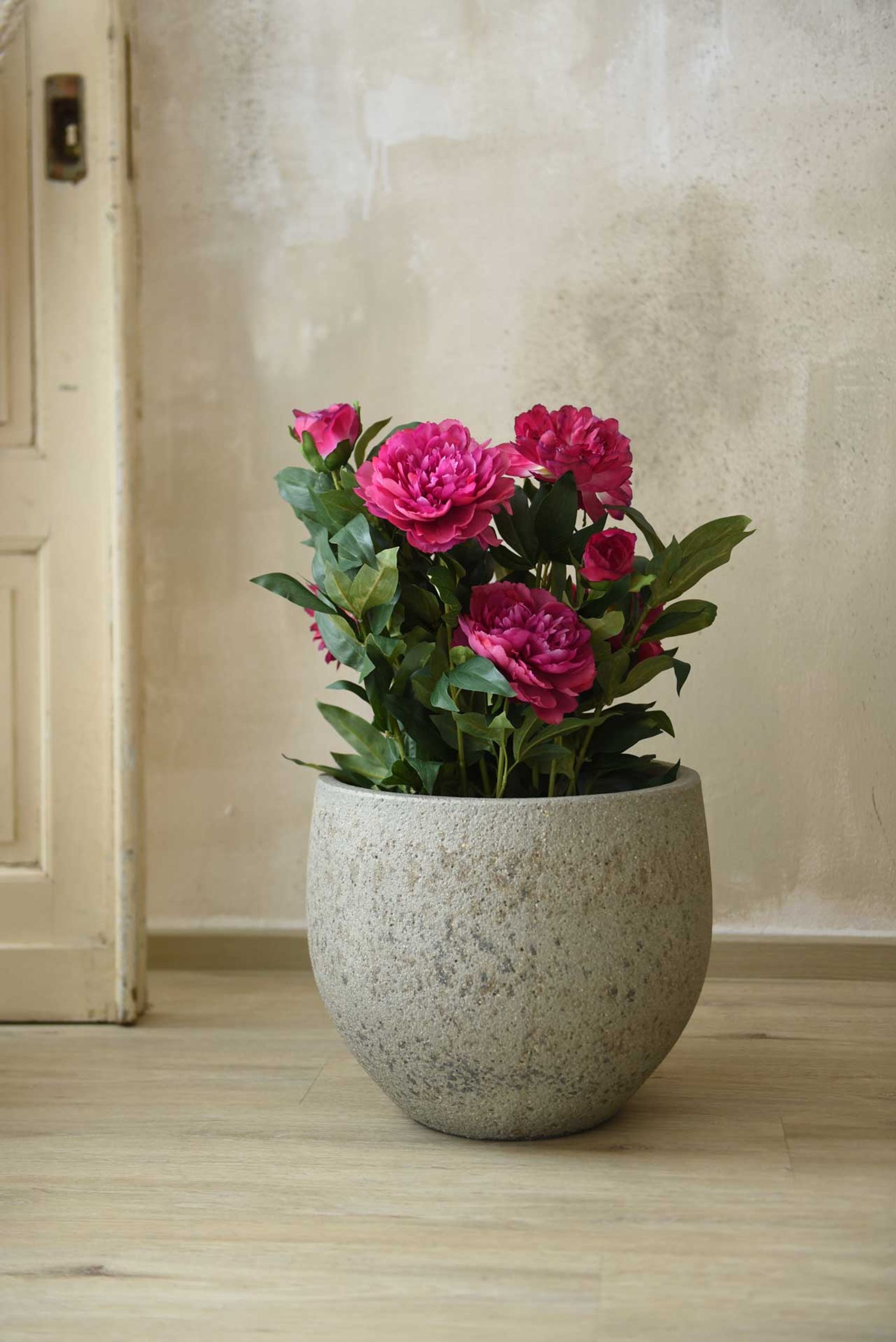 Pflanzkübel Blumentopf Fiberzement RAFIOT Erdgrau