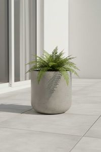 Blumentopf Pflanztopf Fiberglas CHICO Vesuvgrau