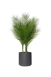 Kunstpflanze im anthrazitfarbenen Topf Kunststoff AREKA