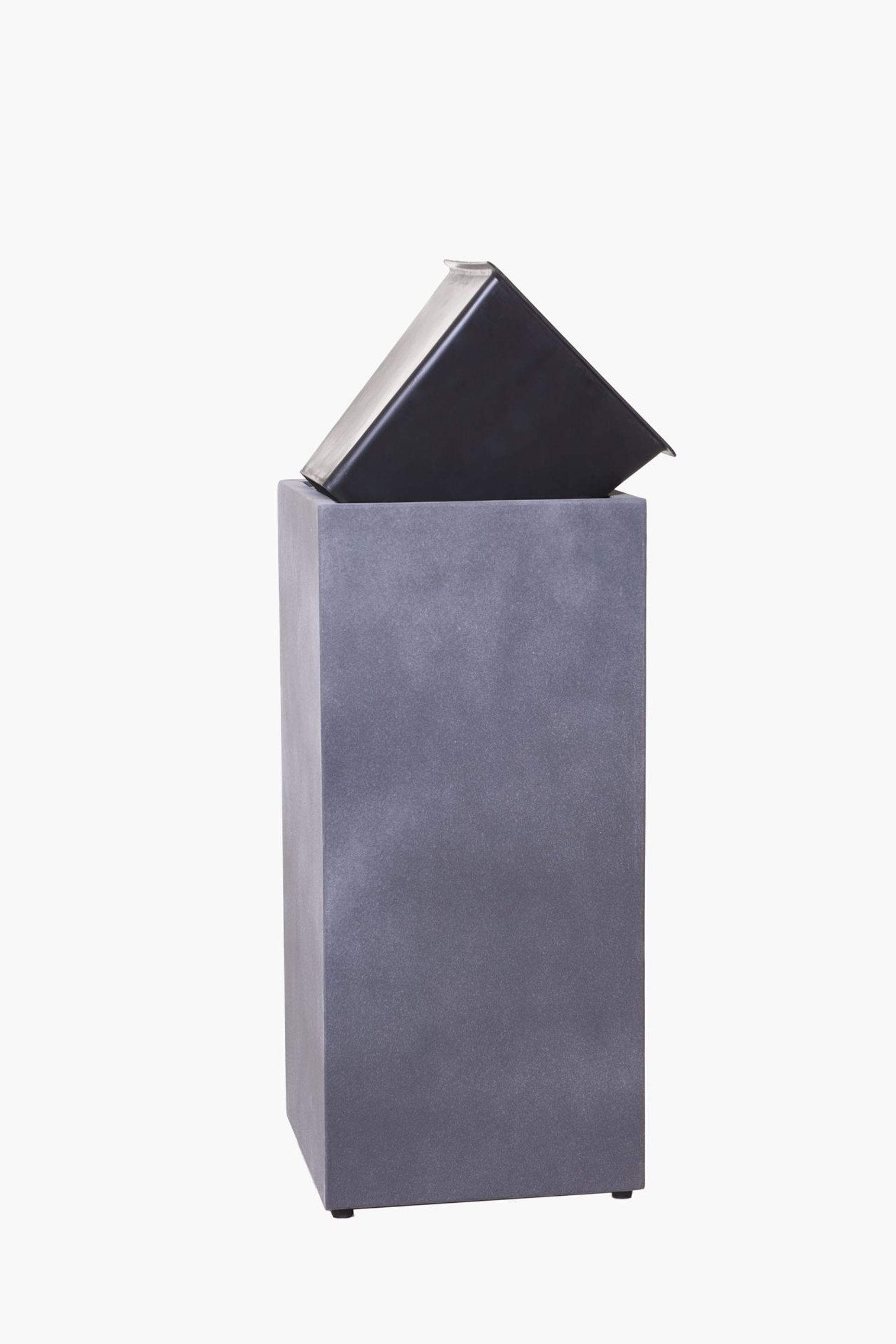 Pflanzkübel Blumenkübel Fiberzement "Block" Säule, Grau