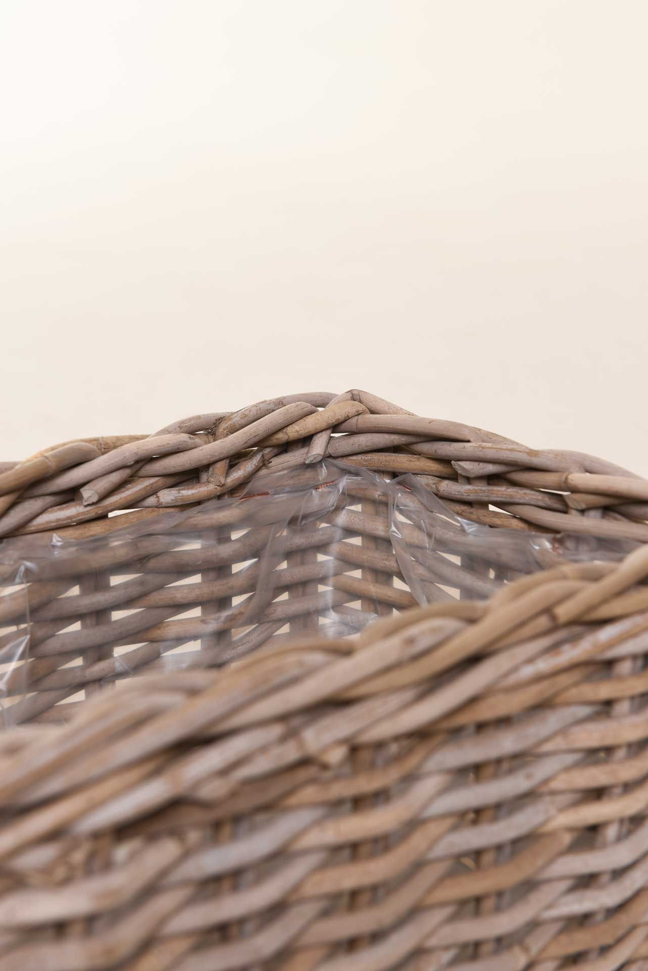 Blumenkasten Blumenkorb Rattan FLORET Grau Natur