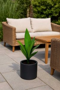 Blumentopf Pflanztopf Pflanzkübel NEW RONDO Fiberglas Anthrazit