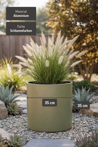 Pflanzkübel NEW RONDO Aluminium 35x35 cm Grün